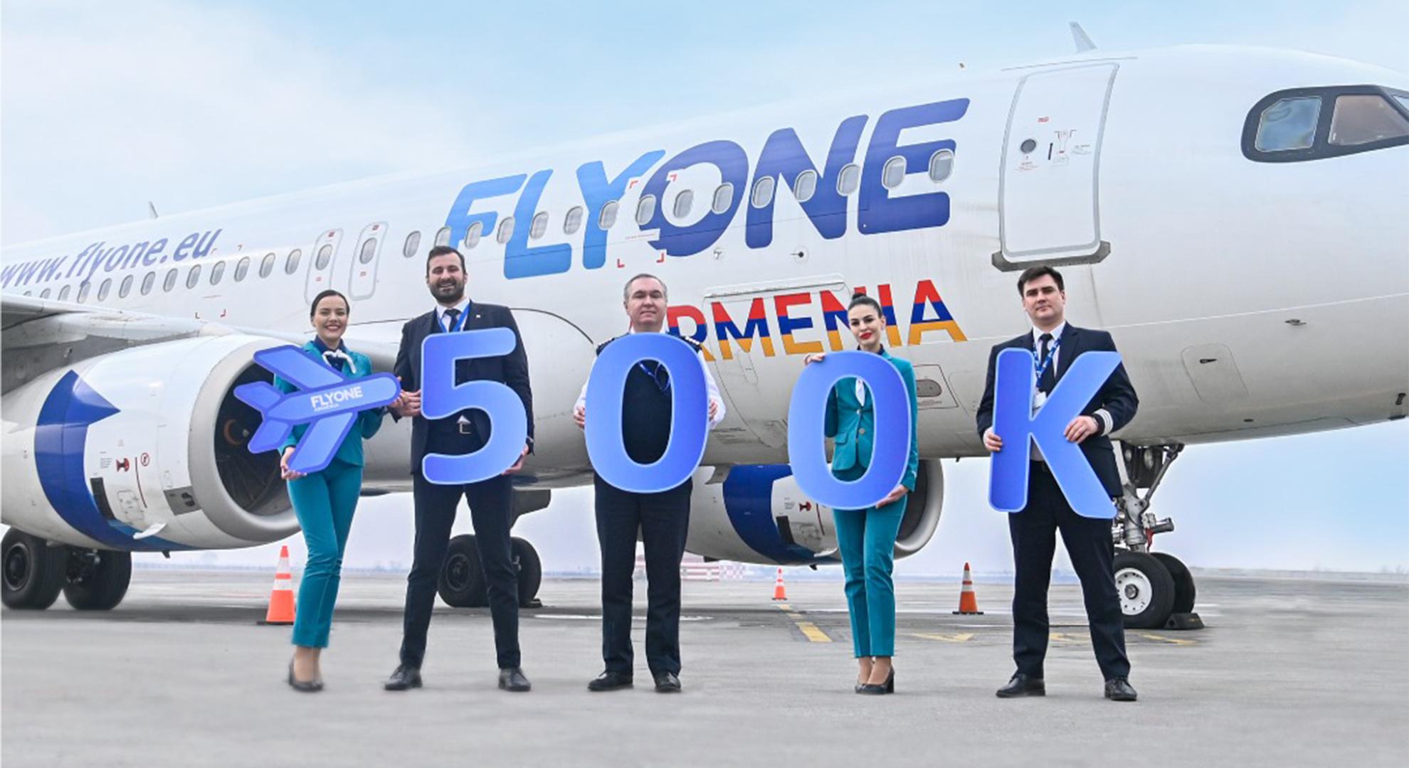 FLYONE ARMENIA-ն տեղափոխել է 500.000 ուղևոր